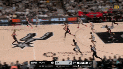 福克斯率马刺力克开拓者 两连胜登西部第二